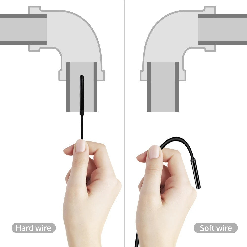 1080P Dual Lens Borescope Endoscope Camera Compatible with iPhone Android Car Pipe Mechanic