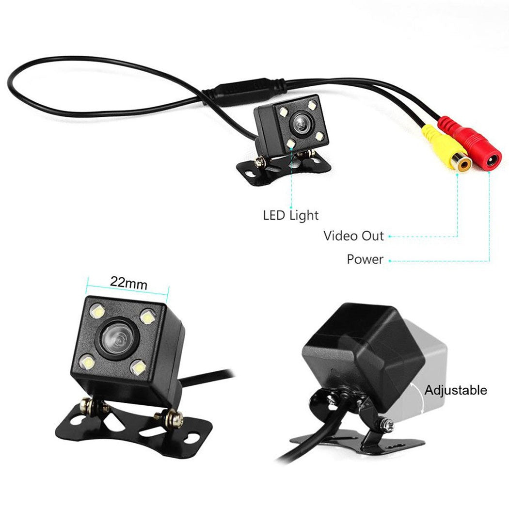 HD Car Rear View Camera Night Vision Wide Angle Reverse Parking Camera 12V IP67