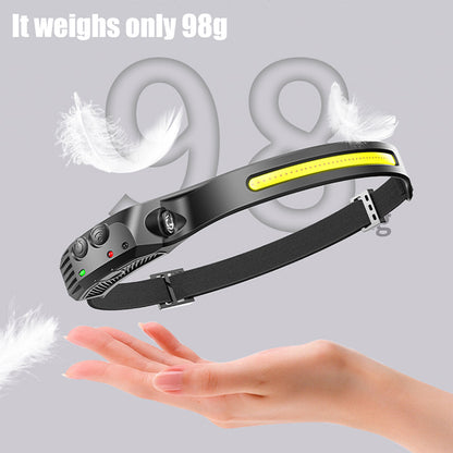 Waterproof COB Headlamp Night Buddy LED Motion Sensor Head Torch Headlight AU