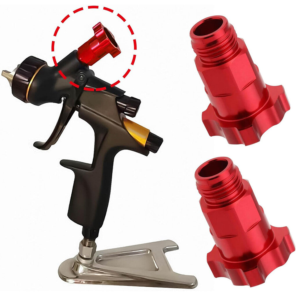 2PCS Spray Gun Connectors M16x5mm External Thread Spray Paint Pot Adapter Red