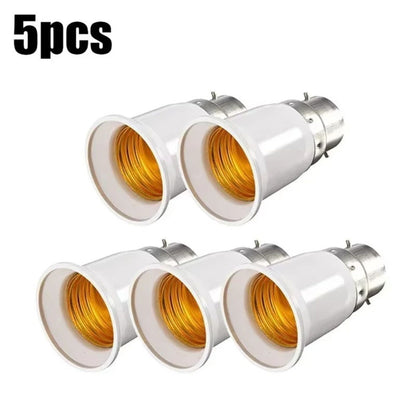 5pcs E27 to B22 Adapter Bulb Light Base Edison Screw Bayonet Converter Adapter