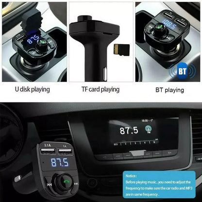Bluetooth 5.0 Wireless Car FM Transmitter MP3 Player Radio 2 USB Charger Adapte