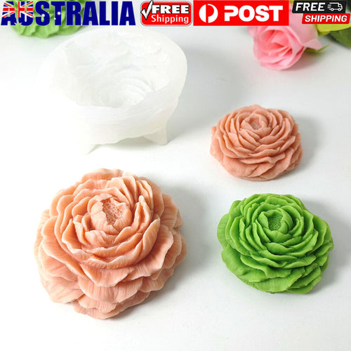 3D Peony Aroma Candle Silicone Mold DIY Peony Flower Mousse Cake Chocolate Mould
