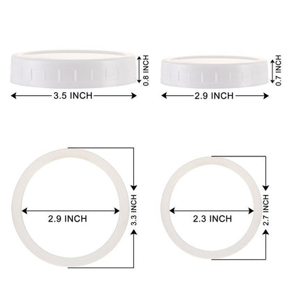 10-100 Wide Mouth Lids For Mason Jar Plastic Leak Proof Bottle Storage Cap Cover