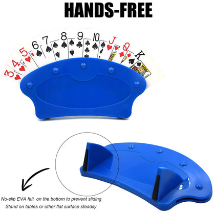 2/4PC For Children Arthritis Hands-Free Fan Shape Rack Poker Holder Playing Card