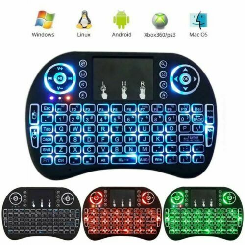 2.4GHz Mini Wireless Keyboard Mouse Backlight Air Touchpad for PC Smart TV Box