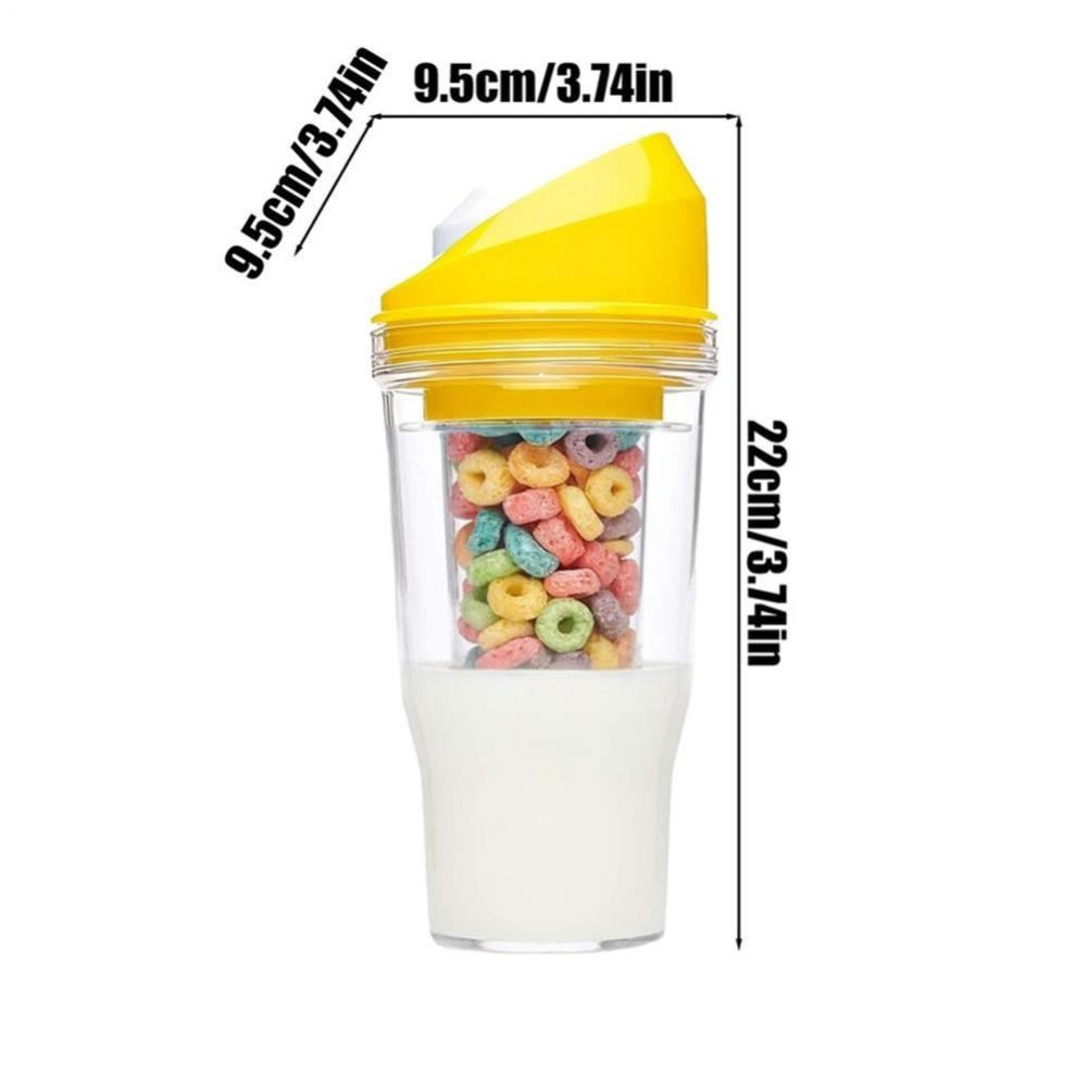 1/2PC Crunch Cup On-the-Go Cereal Tumbler Portable Plastic Cereal Cup Leak-Proof