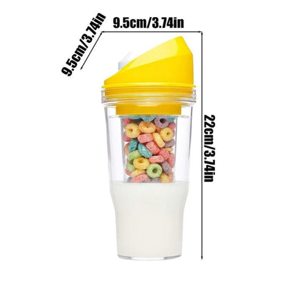 1/2PC Crunch Cup On-the-Go Cereal Tumbler Portable Plastic Cereal Cup Leak-Proof