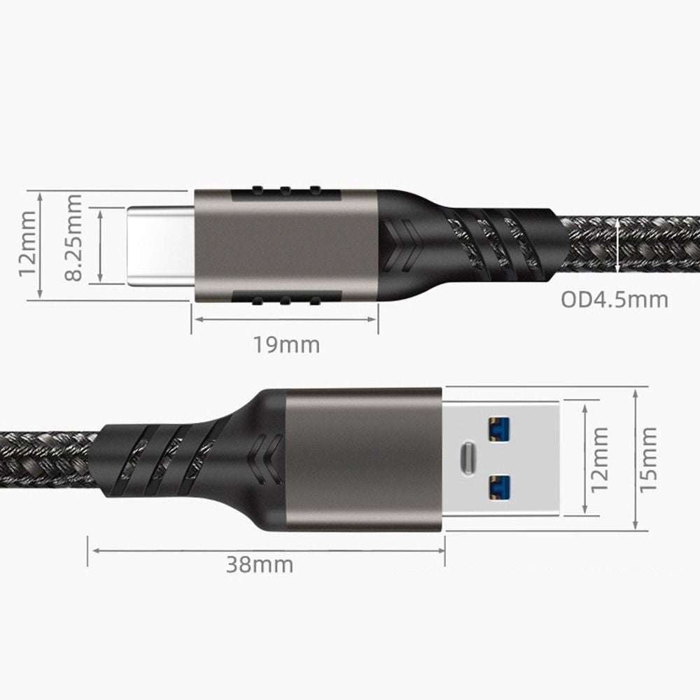 USB C 3A PD 60W 10Gbps Gen2 Fast Charging USB 3.2 Type-C Cable Data Transfer