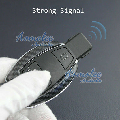Carbon Fiber Car Key Fob Chain Cover Compatible with Mercedes Benz A/B/C/E/S/G/M/V/CLA/CLS