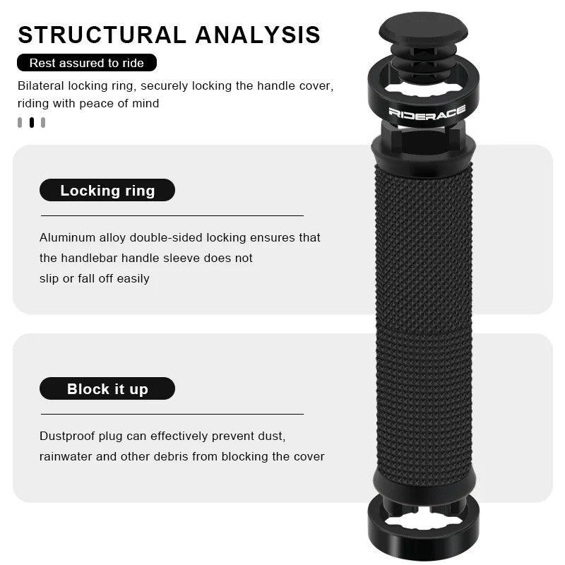Anti Slip Lock On Bike Handlebar Handle Hand Grips BMX MTB Mountain Bicycle