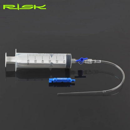 Tire Tubeless Valves Tubeless Sealant Injector 60ml Syringe Rubber Hose Kit