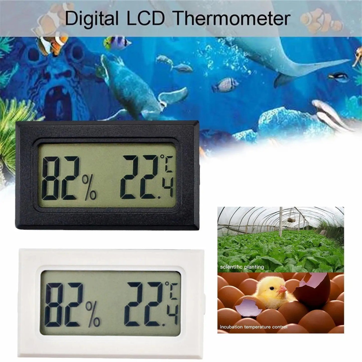 LCD Mini Digital Thermometer Hygrometer Temperature Humidity Meter Gauge