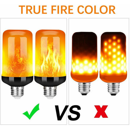 E27 B22 LED Flicker Flame Lamp Bulb 4 Mode Burning Fire Effect Candle Bulb Light