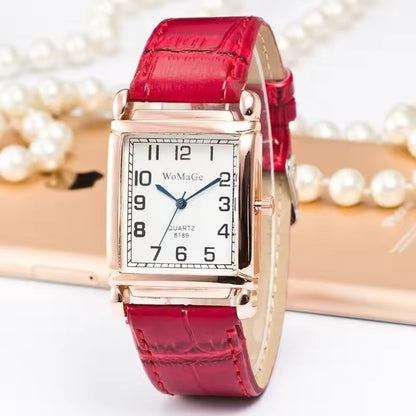 Luxury Rose Gold Ladies Quartz Watch - Fashion Women Leather Wristwatch Style