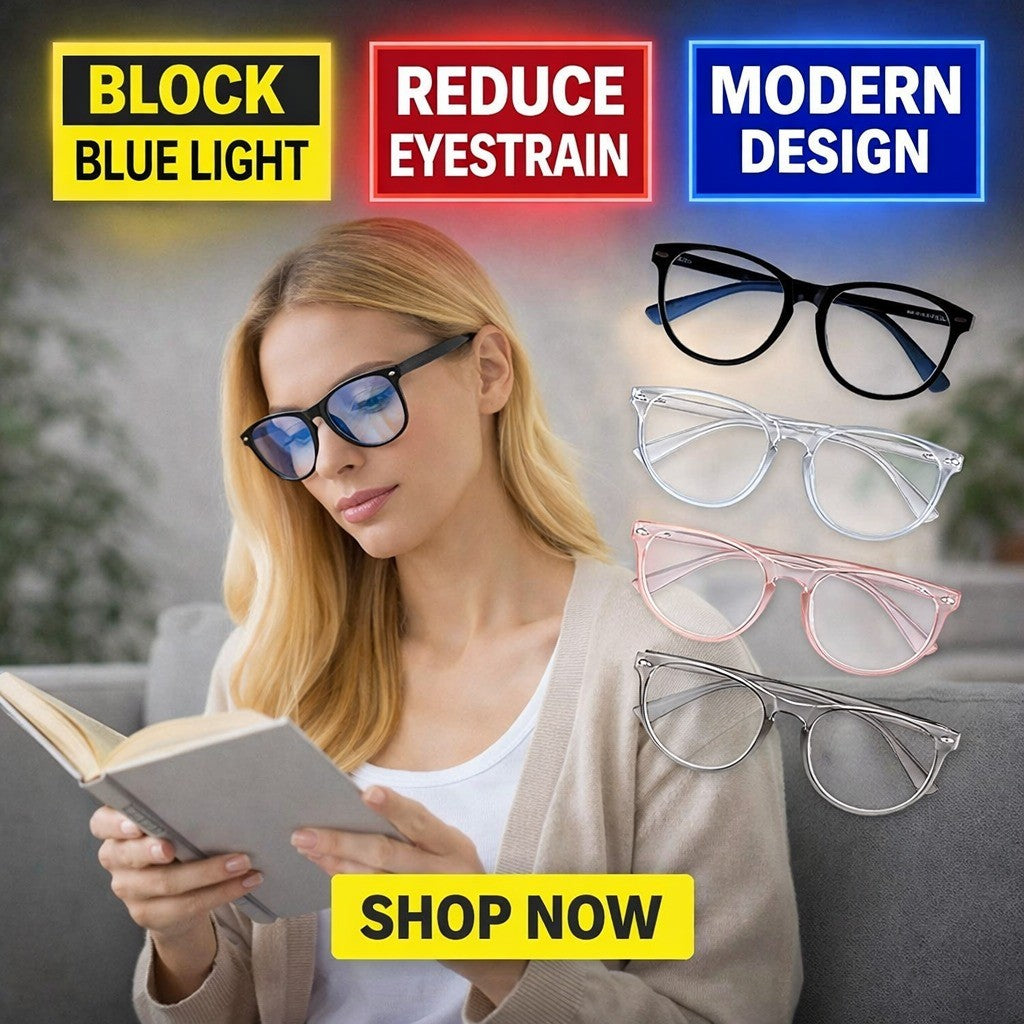 Blue Light Blocking Glasses Women/Men Retro Anti Eyestrain Computer Game Eyewear