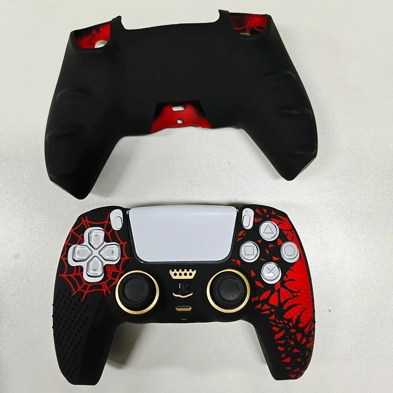 Anti-Slip Silicone Cover Skin Compatible For PS5 Controller with Thumb Grip Cap