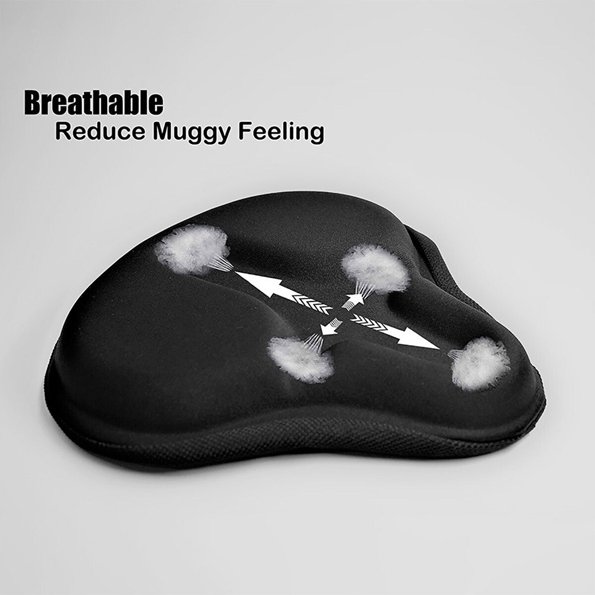 Soft Silicone Bicycle Seat Cover Thickened Comfortable Cushion Compatible with Mountain Bike