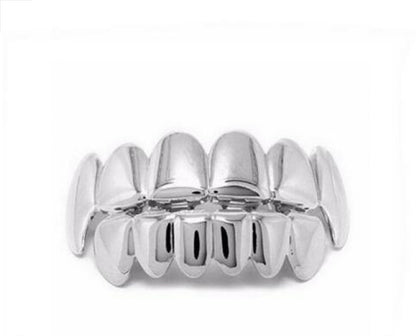 18k Gold Plated Hip Hop Teeth Grillz Caps Top & Bottom Grill Set 3 Colors