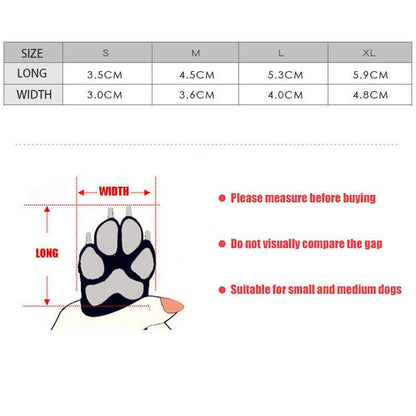 4PCS Anti Slip Waterproof Protective Dog Shoes Rain Boots Pet Socks Booties New