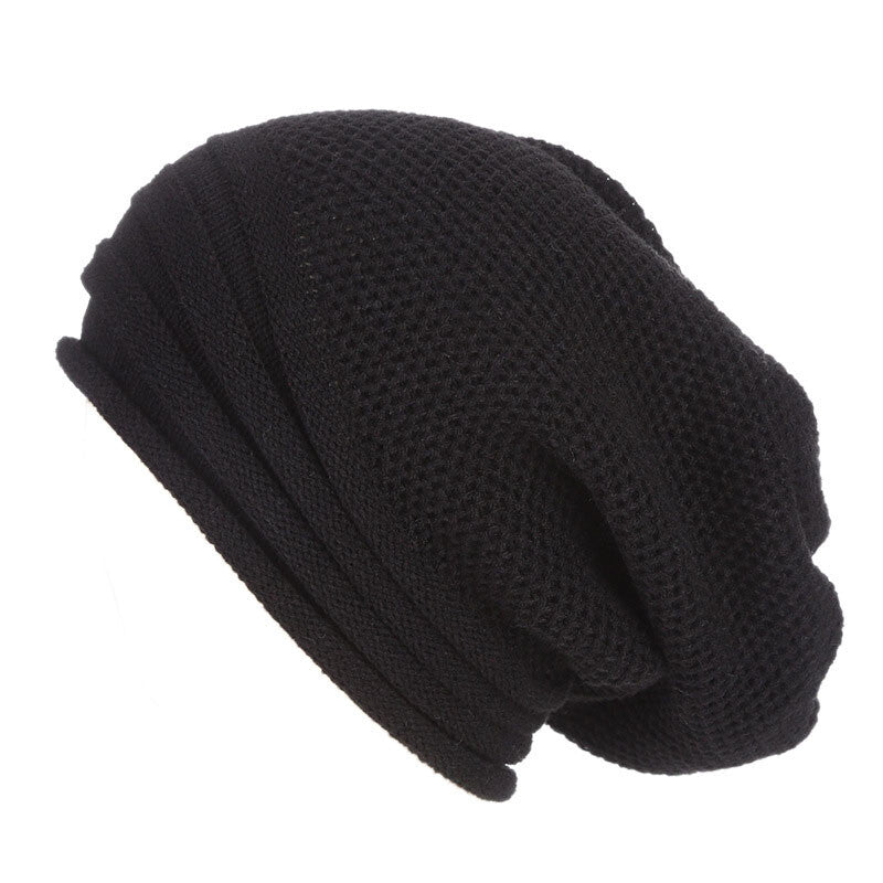 Men Women Baggy Cap Slouch Oversize Hat Ski Beanie Winter Knitted Warm Outdoor
