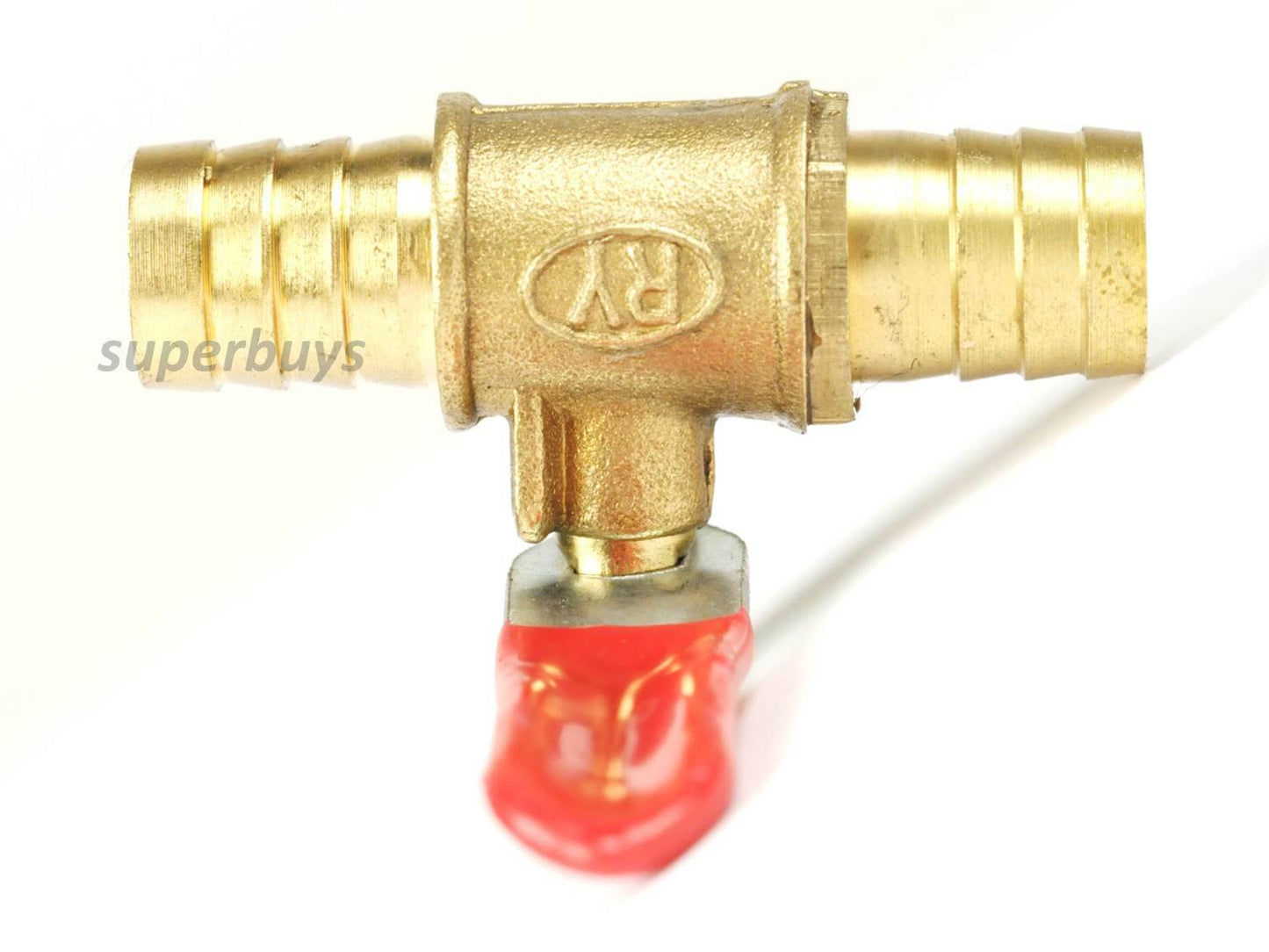 12mm Brass Barbed Shut Off Valve Cock Tap Inline Ball Valve Lever Water Flow