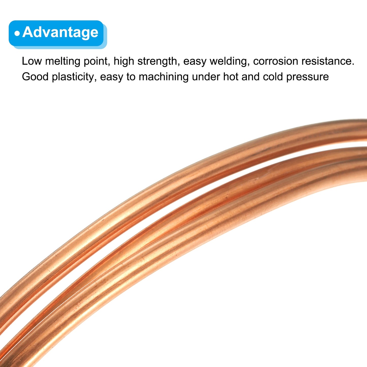 Copper Tube 1/8" OD 3Ft Refrigeration Flexible Pipe Seamless Hollow
