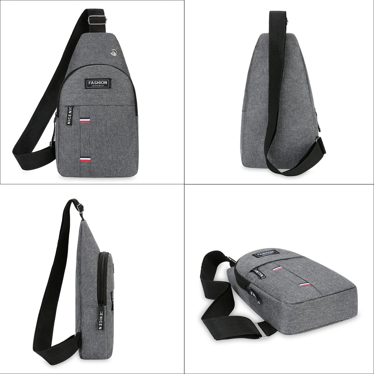 Men's Crossbody Shoulder Bag Sling Chest Bag Anti Theft Travel Casual Waterproof