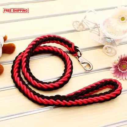 Heavy Duty Large Dog Leash Durable Nylon Braided Lead for Small Medium Big Dogs