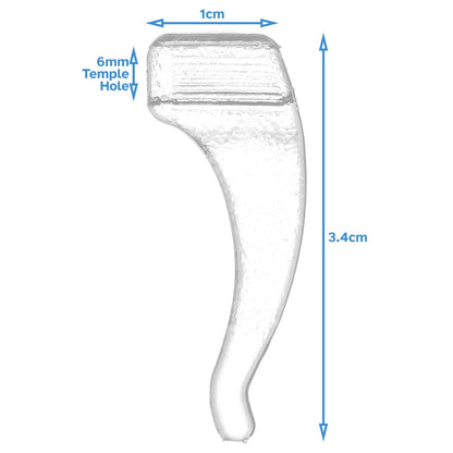 Clear Non-Slip Silicone Ear Pad Hook Glasses Eyewear Frames Slipping Grip Repair