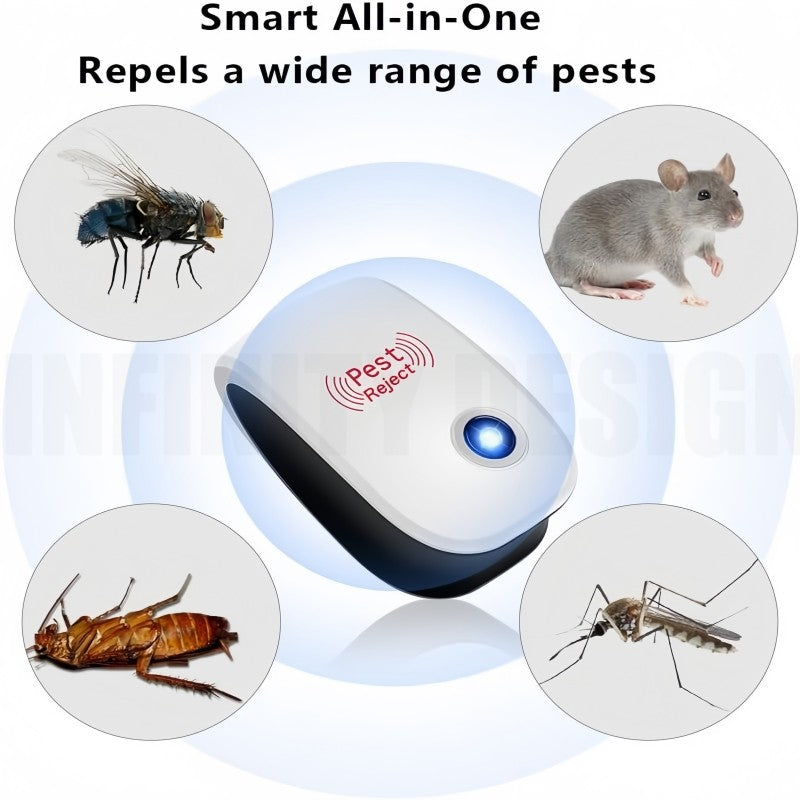 2/4 Pest Repeller Ultrasonic Electronic Mouse Rat Mosquito Insect Rodent Control