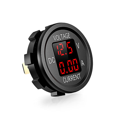 12V LED Digital Display Volt Meter Ammeter Voltage Round Car Voltmeter Amp AUS