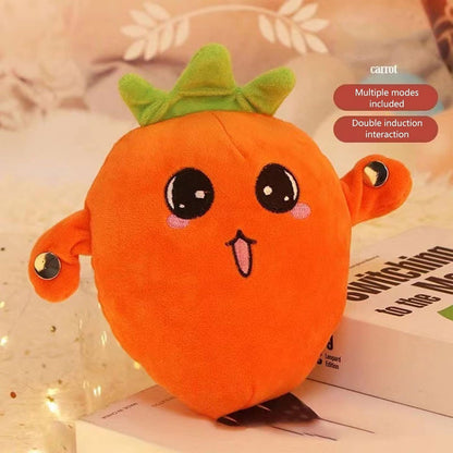 2026 Interactive Musical Toy Fruit Sensing Beat Piano Ragdoll Musical Doll Gifts