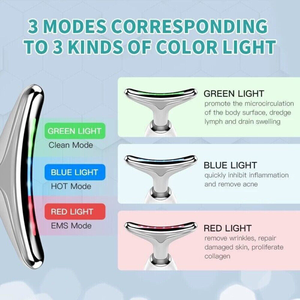 Neck Anti Wrinkle Face Beauty Device Skin Lifting Tighten Rejuvenation Massager