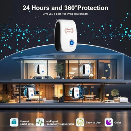 2/4 Pest Repeller Ultrasonic Electronic Mouse Rat Mosquito Insect Rodent Control