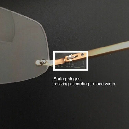 AUS NEW Rimless Bifocal Reading Glasses Readers 1.0 1.5 2.0 2.5 3.0 3.5 4.0