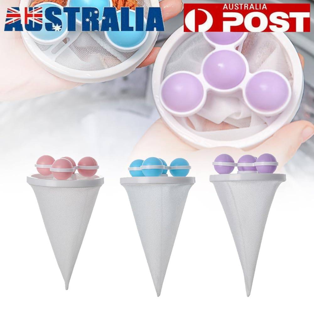 1/3/6PCS Hair Remover For Washing Machine Floating Pet Fur Catcher Laundry Lint