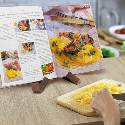 Solid Wood Book Stand Adjustable ReadingRack Display Holder Home Decor Organizer