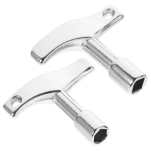 2PCS Silver Drum Tuning Keys Square/Hexagonal Drum Key Tuner Drum Keys