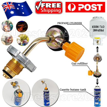 4PCS Butane Gas Refill Adapter Cylinder Tank Coupler Valve Outdoor Camping BBQ