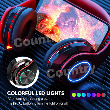Wireless Headphones Bluetooth Noise Cancelling Stereo Earphones Over Ear Headset