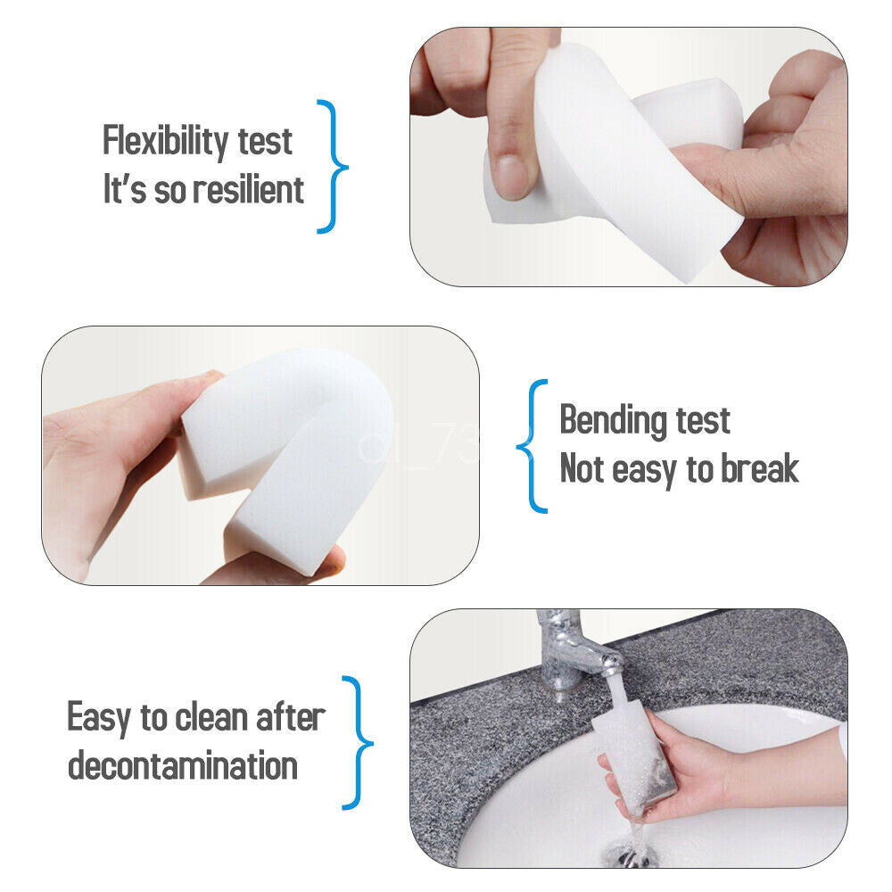 5-200pcs Magic Sponge Eraser Home Kitchen Car Melamine Foam Cleaner 100x70x30mm