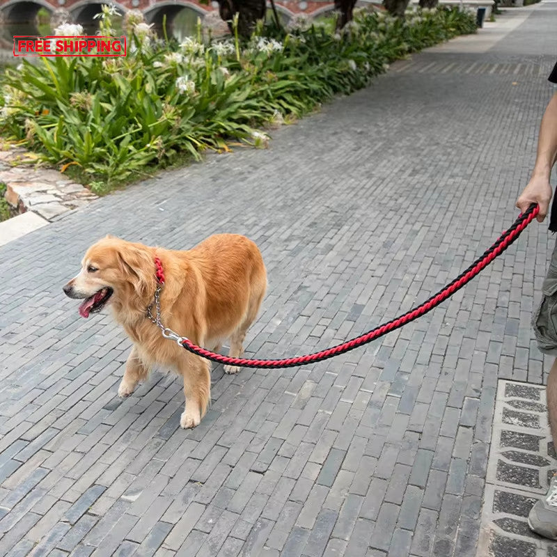 Heavy Duty Large Dog Leash Durable Nylon Braided Lead for Small Medium Big Dogs
