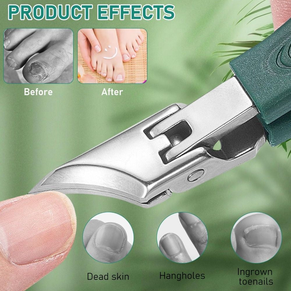 3-Piece Sets Wide Jaw Opening Eagle Beak Beveled Nail Clippers