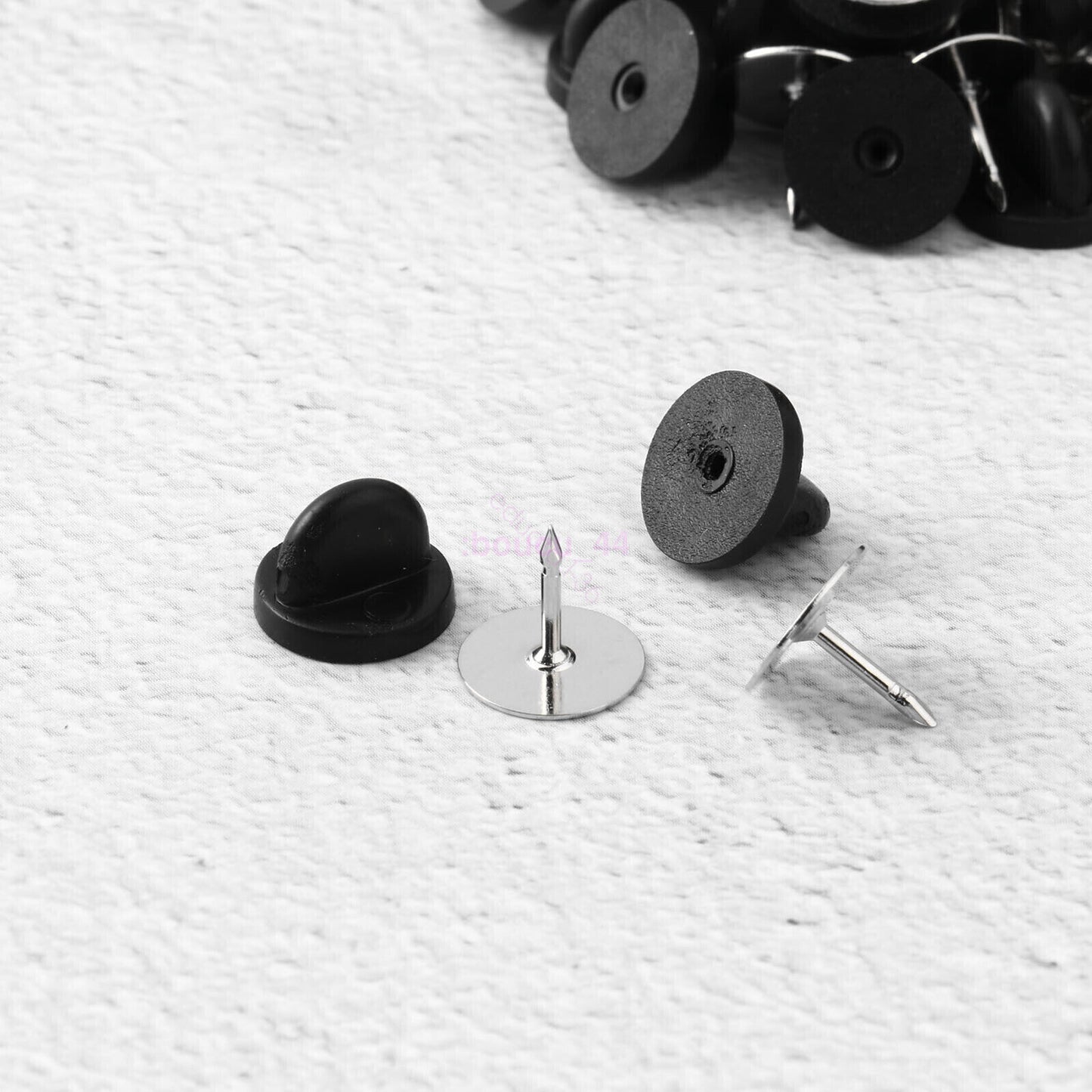 HOT 50xClutch Pins Tacks Blank Pins w/Locking Pin Backs for Lapel Tie Hat Badge