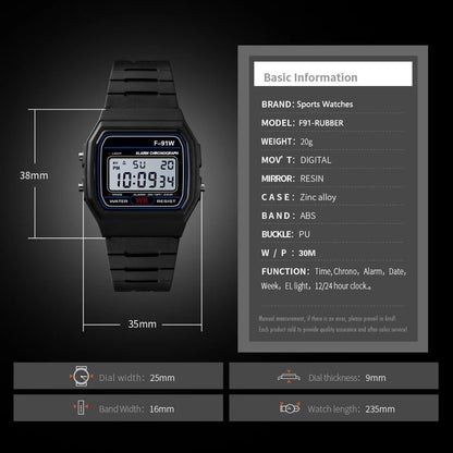 New Classic Digital Watch F-91W Unisex Retro Vintage AU Free Shipping