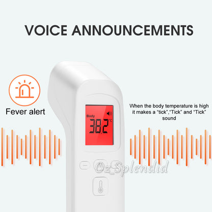 Digital IR Thermometer Forehead Ear Non-contact Infrared Body Temperature Gun AU