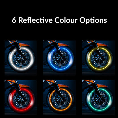 17"/18" Reflective Rim Tape Wheel Stripe Decal Trim Sticker For Car Motorcycle