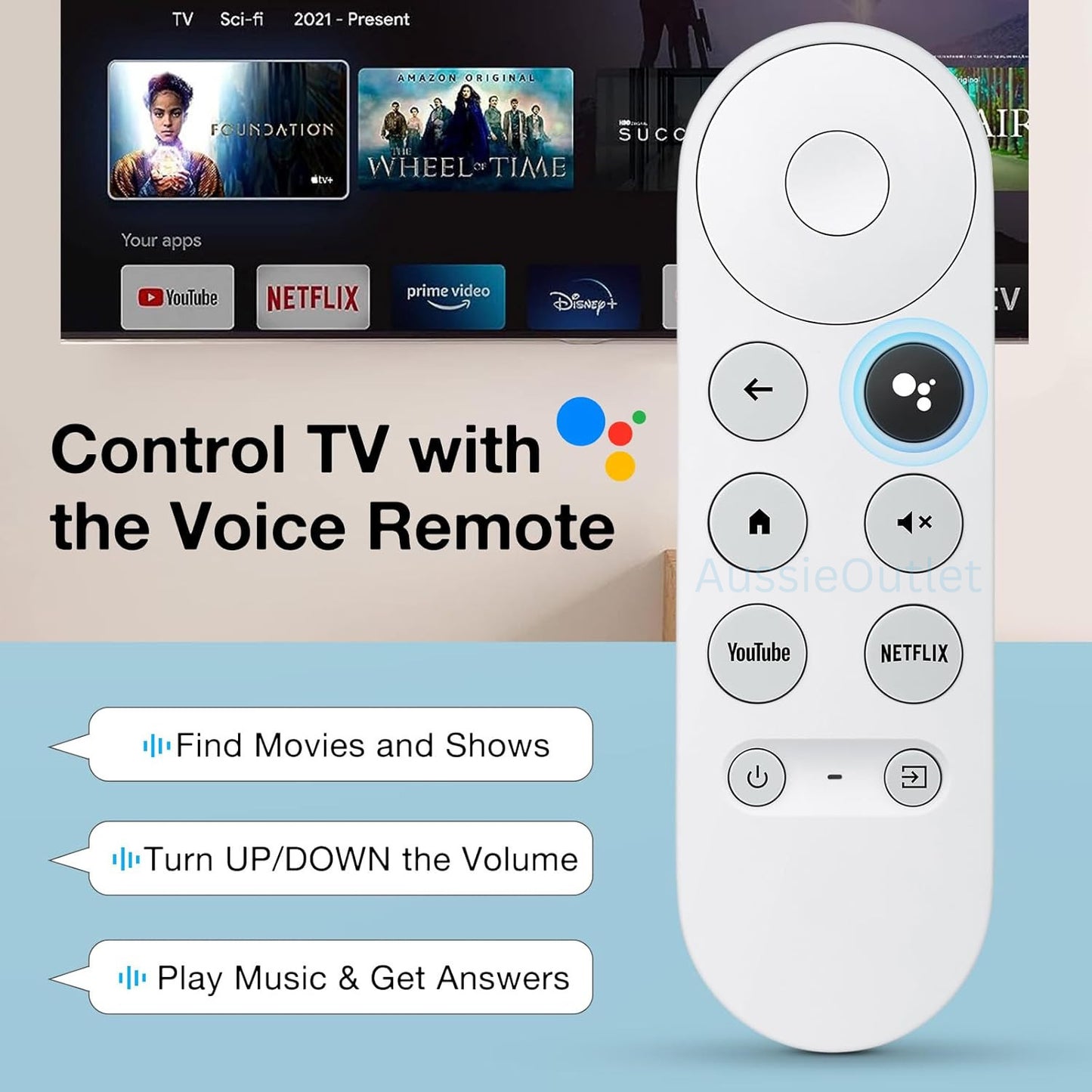 New G9N9N GZRNL For Chromecast 4K Google TV Voice Bluetooth IR Remote Control