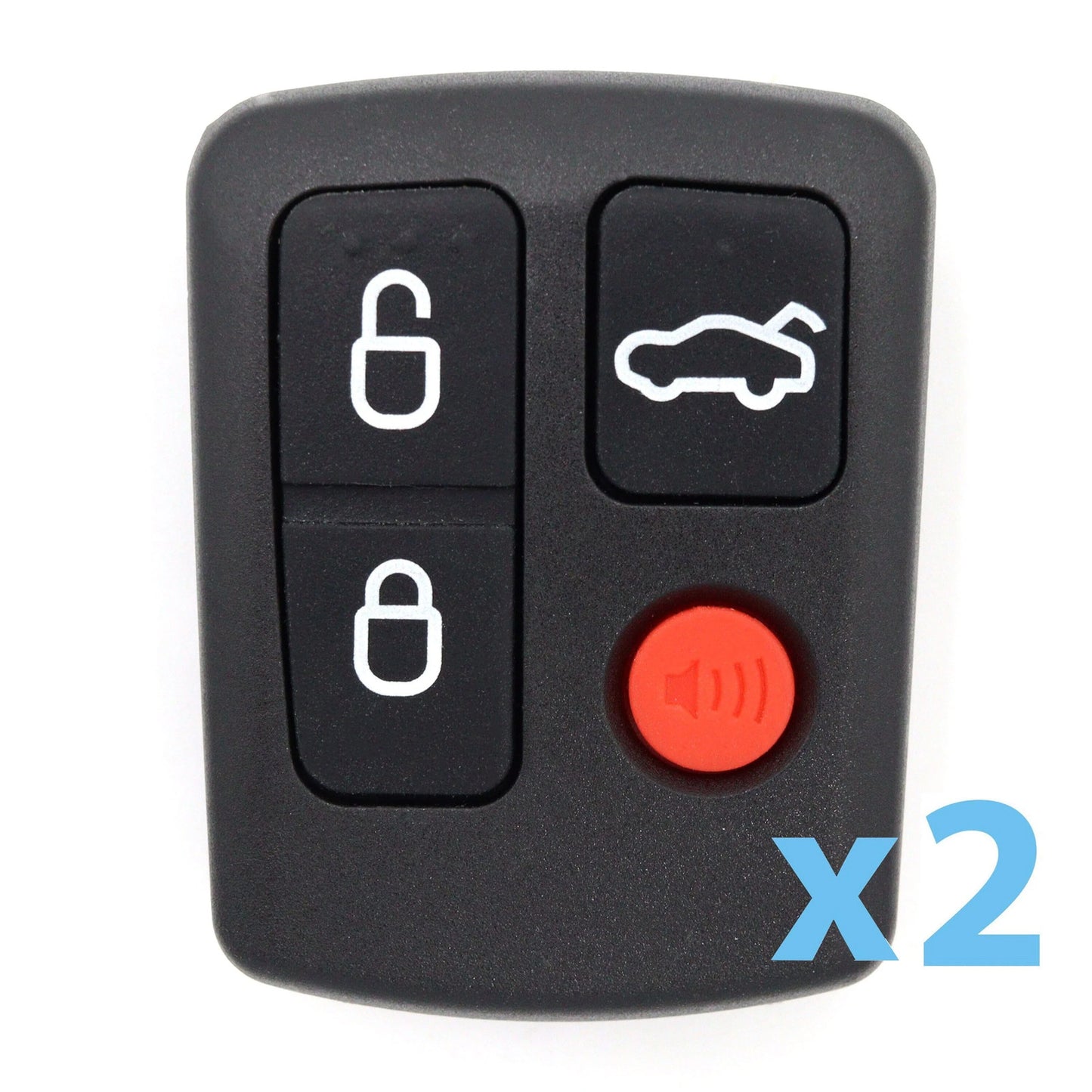 2 x To Suit Ford BA BF Falcon Sedan/Wagon Keyless Car Remote 4 Button Keypad